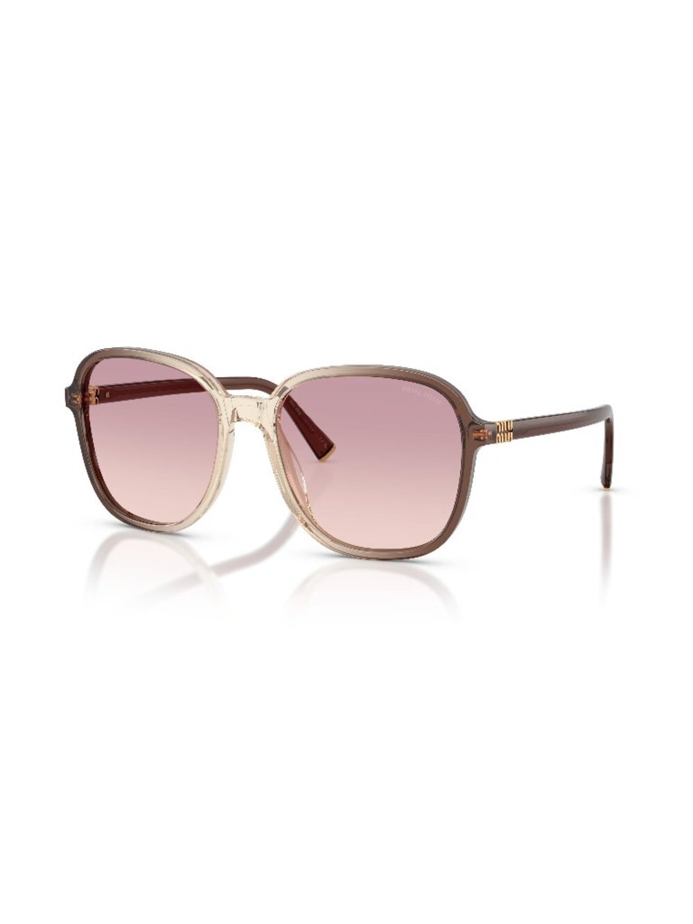 New Miu Miu Women's Sunglasses Brown Lens Acetate Frame MU B01S 25G40S 58